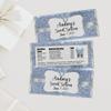 Birthday Party Favors, Personalized Candy Wrappers, Coquette Design, DIY Kit, Custom Chocolate Bar Labels, Pack of 20 (Blue) view 2