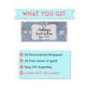 Birthday Party Favors, Personalized Candy Wrappers, Coquette Design, DIY Kit, Custom Chocolate Bar Labels, Pack of 20 (Blue) view 3