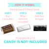 Birthday Party Favors, Personalized Candy Wrappers, Coquette Design, DIY Kit, Custom Chocolate Bar Labels, Pack of 20 (Blue) view 4