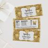 Birthday Party Favors, Personalized Candy Wrappers, Coquette Design, DIY Kit, Custom Chocolate Bar Labels, Pack of 20 (Gold) view 2