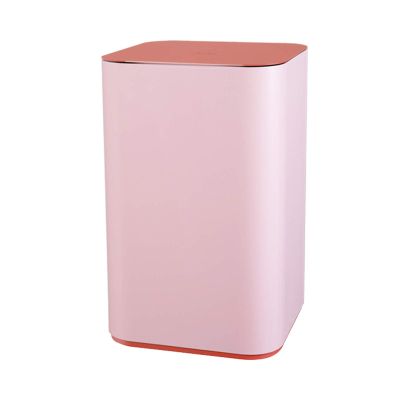 Trash Can Wastebasket Pink Fashion Smart Trash Can 16L Creative Induction Bedroom Trash Can Square Living Room Trash Can with Lid, Use 4AA Battery (not Included) Rubbish Bin