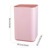 Trash Can Wastebasket Pink Fashion Smart Trash Can 16L Creative Induction Bedroom Trash Can Square Living Room Trash Can with Lid, Use 4AA Battery (not Included) Rubbish Bin view 2