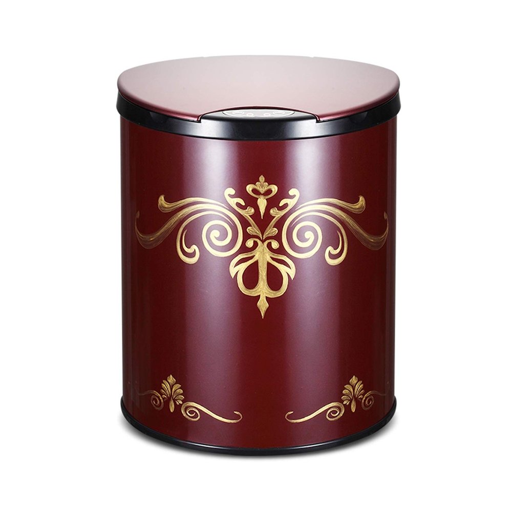 CLoxks Trash Can Wastebasket Automatic Sensing Trash Can Household Trash Can with Lid for Living Room Bedroom Fashion Business Trash Can, Powered by Batteries (not Included) Rubbish Bin