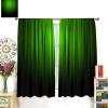 Green and Black Curtains Ombre Gradient Simple Style Art Fun Unique Boho Bright Blackout Rod Pocket Curtains for Bedroom Living Room Kitchen Thermal Insulated Window Drapes 2 Panels 52x84in view 4