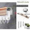 Ceiling Curtain Track, Ceiling Mounted/Wall Mount, Double Track Curtain Rod, Complete Accessories Set (Color : W-b-2, Size : 4.6ft/1.4m) view 3