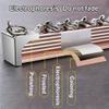 Ceiling Curtain Track, Ceiling Mounted/Wall Mount, Double Track Curtain Rod, Complete Accessories Set (Color : W-b-2, Size : 4.6ft/1.4m) view 4