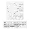 HALLMERS 36x Symbols + 45mm 52mm Dotted Dial Separate Custom Timer Fahrenheit Oven Temperature Decal Control Panel Labels (Black Print Clear Adhesive) Replacement Sticker Temp Knob Electric Gas Grill view 3