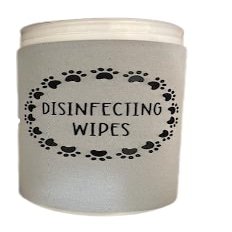 Paw Print Disinfecting Wipe Cover (Large, Gray)