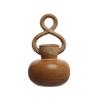 Bloomingville Round Decorative Stoneware Vase with Twisted Handle and Reactive Glaze, Brown view 1