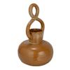 Bloomingville Round Decorative Stoneware Vase with Twisted Handle and Reactive Glaze, Brown view 3