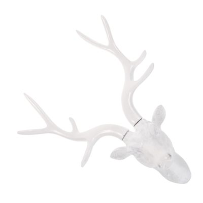 IMIKEYA Rustic Deer Stag Head Wall Sculpture Wall Art Decor with Antlers Resin Animal Head Mount for Living Office Bedroom Unique Rustic Home Decoration