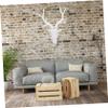 IMIKEYA Rustic Deer Stag Head Wall Sculpture Wall Art Decor with Antlers Resin Animal Head Mount for Living Office Bedroom Unique Rustic Home Decoration view 4