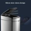 Trash Can Wastebasket Large Capacity Household Kitchen Rechargeable Trash Can Stainless Steel Automatic Induction Trash Can 30L Rectangular Smart Trash Can Rubbish Bin view 3