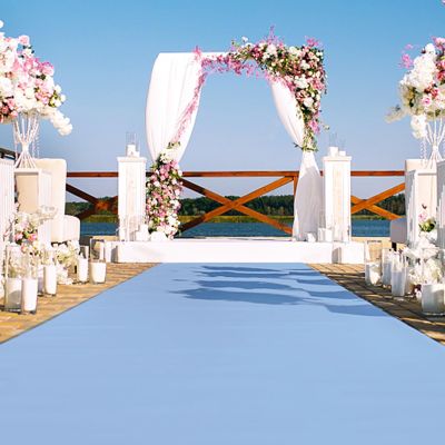 Hamankim Blue Wedding Aisle Runner Mat Non-Slip Aisle Runner Carpet Event Ceremony Walkway Carpets for Weddings Party Church Outdoor Beach Decorations 2mm Thickness 10x1m (Size : 1x10m)