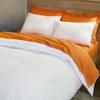 500TC Queen Cannes Tangerine Duvet Cover, 100% Cotton, HC by Garnier-Thiebaut USA view 3
