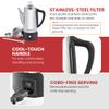 Elite Gourmet EC140 Electric 6-Cup Coffee Percolator with Keep Warm, Clear Brew Progress Knob Cool-Touch Handle Cord-less Serve, Stainless Steel view 3