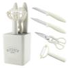 TIWABI Kitchen Gadget Set 6-Piece Set Peeler Fruit Knife paring Knife Complementary Food Tool Belt Storage seat view 1