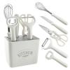 TIWABI Kitchen Gadget Set 6-Piece Set Peeler Fruit Knife paring Knife Complementary Food Tool Belt Storage seat view 3