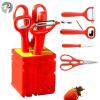 TIWABI Kitchen Gadget Set 6-Piece Set Peeler Fruit Knife paring Knife Complementary Food Tool Belt Storage seat view 4