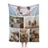 YOTQUULKI Custom Blankets with Photos Personalized Collage Blanket Using My Own Pictures for Couple Pets Birthday Anniversary Valentine's Day Christmas Wedding Gifts 6 Photos 60"x80" view 1