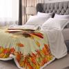 Thanksgiving Turkey Flannel Fleece Blanket 30"x40" Soft Cozy Throw Blankets Farm Harvest Pumpkins Autumn Leaf Lightweight Sofa Couch Throws for Boys/Girls/Teens All Seasons Camping Travel Retro Linen view 2