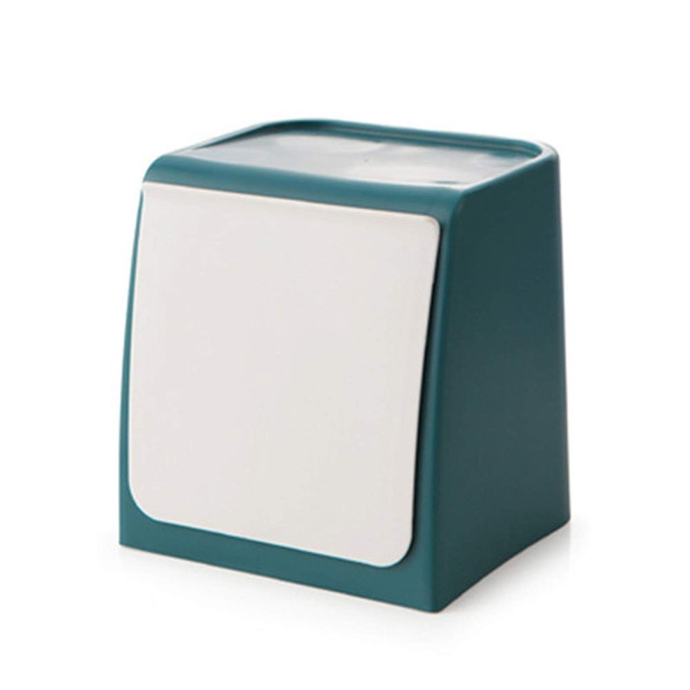 Trash Can Wastebasket Small Wall Mounted Trash Can Kitchen Countertop Trash Can with Rebound Household Plastic Garbage Storage Box for Bathroom, 3 Colors Rubbish Bin (Color : Bigblue Mug)