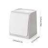 Trash Can Wastebasket Small Wall Mounted Trash Can Kitchen Countertop Trash Can with Rebound Household Plastic Garbage Storage Box for Bathroom, 3 Colors Rubbish Bin (Color : Bigblue Mug) view 2