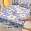 XHCTNN Twin Extra Long King Fitted Sheets 3pcs Sets with 2 Pillow Shams - Milk Fleece Soft Wrinkle & Anit Fade Bedding Mattress Fit 2"-12" Queen Deep Pockets (150 * 200cm, B) view 2