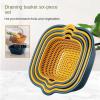 Xzeit Thickened Drain Basket Double Layer Vegetable Washing Basket Multi-Functional Kitchen Household Fruit Baskets view 2