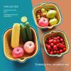 Xzeit Thickened Drain Basket Double Layer Vegetable Washing Basket Multi-Functional Kitchen Household Fruit Baskets view 4