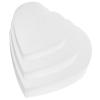 PAREKS 3pcs Foam Cake Dummy Heart Shaped Fake Model Polystyrene Foam Cake Dummies Display for Faux Fake Wedding Cakes Polystyrene Cake for Cake Decorating Practicing/1049 view 3