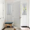PONY DANCE Non-See-Through Door Curtain Panel, Front Door Side 60% Light Block Privacy Protect Decoration for Front/Back Entry Way Adjustable Size Dual Rod Pocket Top, 25 W x 50 L, Greyish White, 1 PC view 1