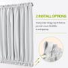 PONY DANCE Non-See-Through Door Curtain Panel, Front Door Side 60% Light Block Privacy Protect Decoration for Front/Back Entry Way Adjustable Size Dual Rod Pocket Top, 25 W x 50 L, Greyish White, 1 PC view 2