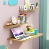 Square Folding Table, Wall Mounted Table Fold Down, Folding Wooden Table, Stable Sturdy Construction, for Study Bedroom Bathroom or Balcony view 3