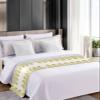 Yellow White Flower Bed Runner Scarf Cal King Size, Luxury Bed Throw Runners & Scarves for Twin Full Queen King Foot of Bed, Bedroom Hotel Wedding Room Decoration, Country Rustic Daisy Flower 102"x20" view 4