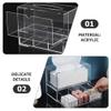 Cabilock Transparent Dryer Sheet Dispenser Household Organizer Two Layers Compartments Versatile Storage Box for Laundry Room Desk and Cosmetics view 4