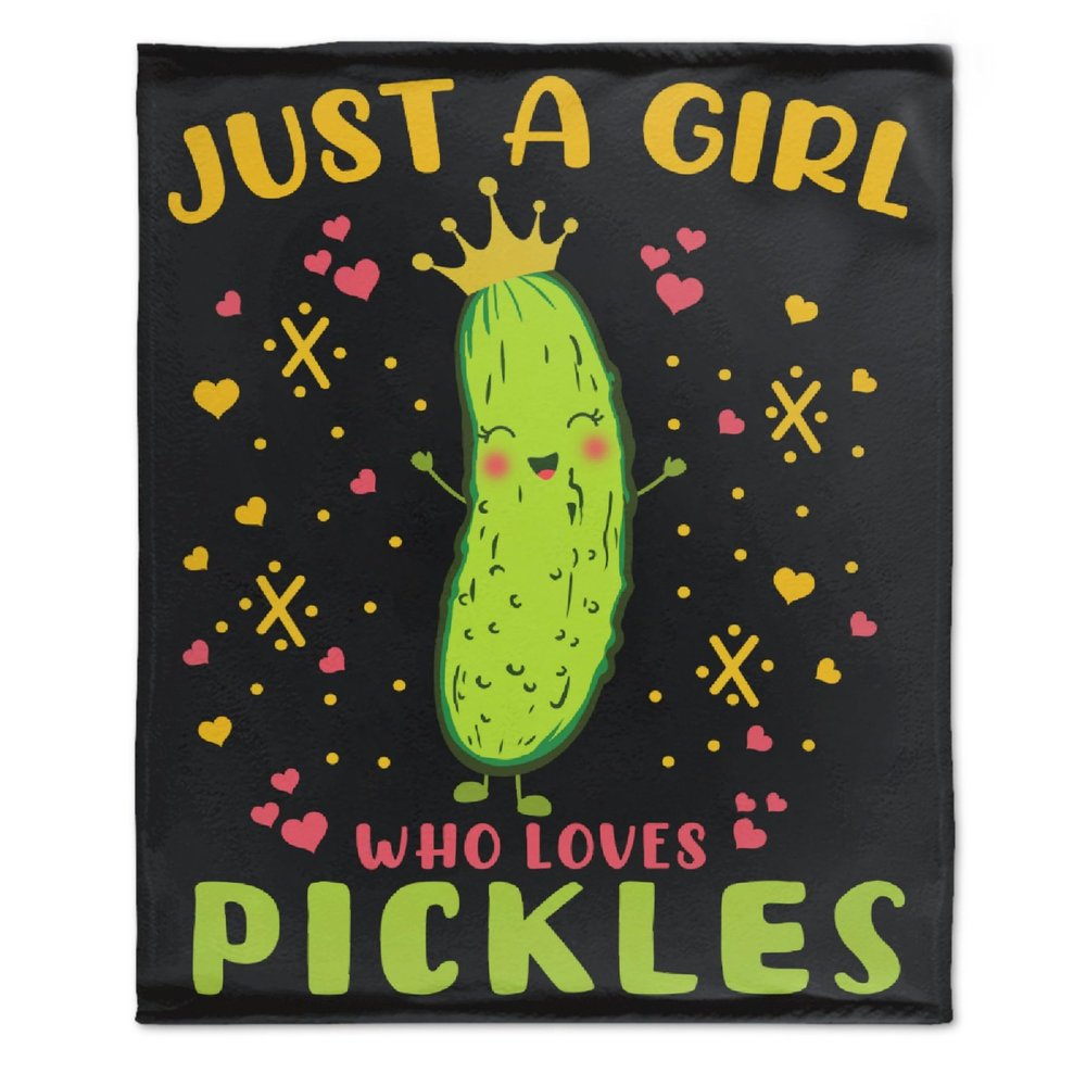 Pickle Blanket Gifts Ultra Soft Cozy Throw Flannel Blanket, Lightweight Fuzzy Fleece Blanket Warm Plush Throw Blankets for Couch, Sofa, Bed, 40"x50" for Kids