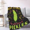 Pickle Blanket Gifts Ultra Soft Cozy Throw Flannel Blanket, Lightweight Fuzzy Fleece Blanket Warm Plush Throw Blankets for Couch, Sofa, Bed, 40"x50" for Kids view 2