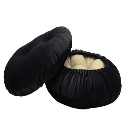 Augld 2 Pack Bar Stool Cushions with Elastic Band Stool Cover 13 Inch Black