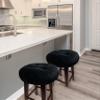 Augld 2 Pack Bar Stool Cushions with Elastic Band Stool Cover 13 Inch Black view 3