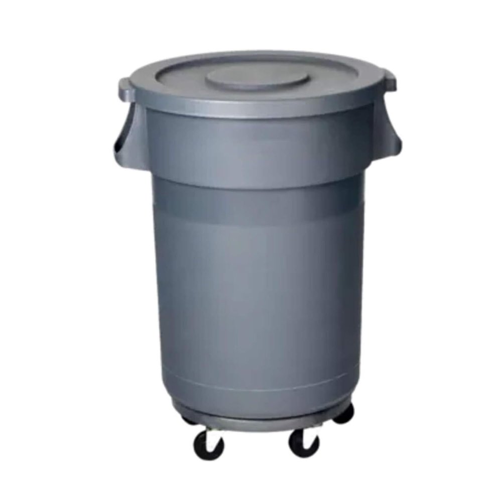 VALCLA Trash Can Plastic Outdoor Trash Can with Wheels, Office Building, School Courtyard, Trash Can with Lid, Garbage Recycling Bin for Indoor Outdoor or Commercial Use