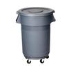 VALCLA Trash Can Plastic Outdoor Trash Can with Wheels, Office Building, School Courtyard, Trash Can with Lid, Garbage Recycling Bin for Indoor Outdoor or Commercial Use view 1