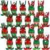 Abbylike 20 Pcs Christmas Candy Bags Bulk Santa Pants Boots Treat Bags with Handle Felt Stocking Xmas Goodies Bag Lovely Party Favor Decorations for Children Holiday Teachers Decorations view 1