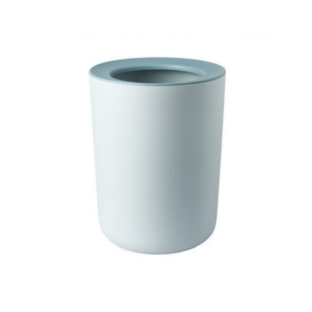 VALCLA Trash Can Simple Trash Can Household Creative Wastebasket Kitchen Trash Can Bedroom Trash Bucket Trash Can with Pressure Ring Suitable for Home Mall Office (Color : Blue, Size : 12L)