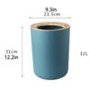 VALCLA Trash Can Simple Trash Can Household Creative Wastebasket Kitchen Trash Can Bedroom Trash Bucket Trash Can with Pressure Ring Suitable for Home Mall Office (Color : Blue, Size : 12L) view 2