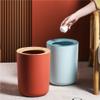 VALCLA Trash Can Simple Trash Can Household Creative Wastebasket Kitchen Trash Can Bedroom Trash Bucket Trash Can with Pressure Ring Suitable for Home Mall Office (Color : Blue, Size : 12L) view 3