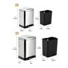 TOWINE Garbage Can Kitchen Trash Can with Lid and Step Pedal Square Garbage Recycling Bin Small Trash Bin Easy-Close Lid Removable Liner Use as Bathroom Restroom Living Room Dustbin 1.58 Gallons view 2