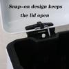 TOWINE Garbage Can Kitchen Trash Can with Lid and Step Pedal Square Garbage Recycling Bin Small Trash Bin Easy-Close Lid Removable Liner Use as Bathroom Restroom Living Room Dustbin 1.58 Gallons view 3