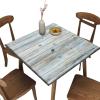 igoga sports Farm Style Fitted Tablecloth Square 40x40 in, Wood Grain Elastic Edge Table Covers, for Kitchen Dining Picnic Party view 1