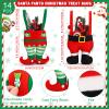 Abbylike Christmas Candy Bags Bulk Santa Pants Elf Boots Treat Bags with Handle Felt Stocking Xmas Goodies Bag Lovely Party Favor Decorations for Children Holiday Teachers Decorations(14 Pcs) view 2